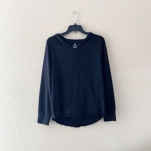 SO The Lounge Life V Neck Fleece Pullover Hooded‎ Sweatshirt